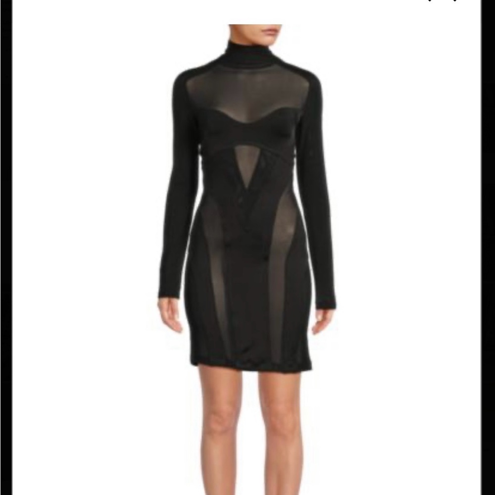 ET Ochs Sloane Mesh Insert Bodycon Minidress